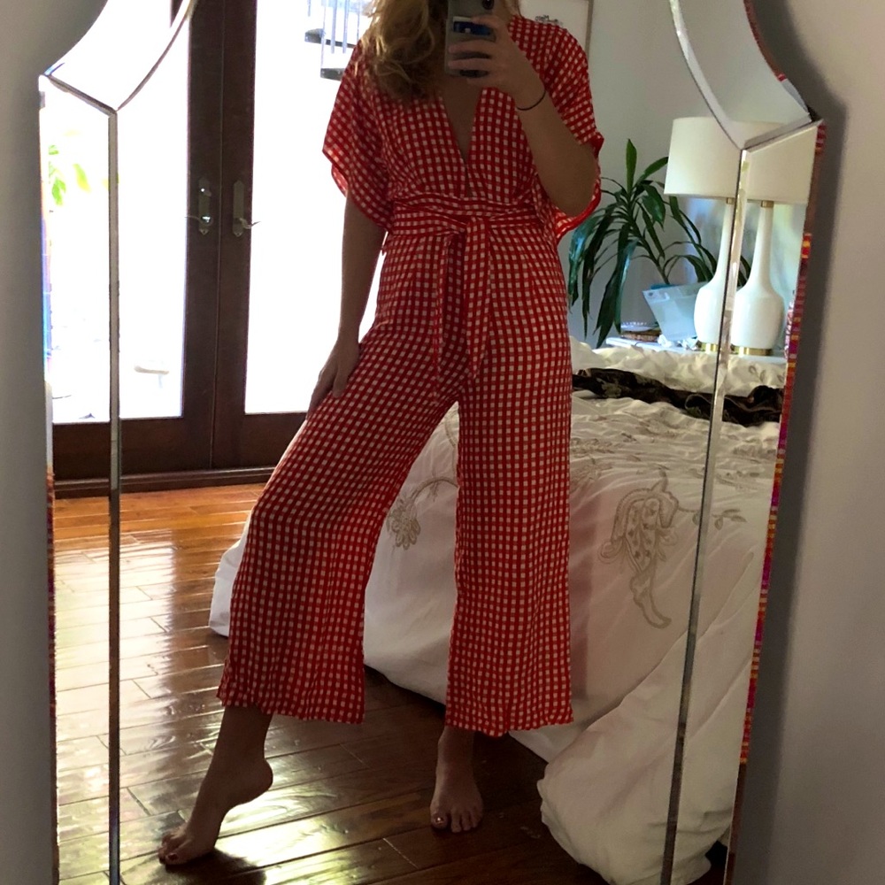 Faithfull The Brand Gingham Jumpsuit
